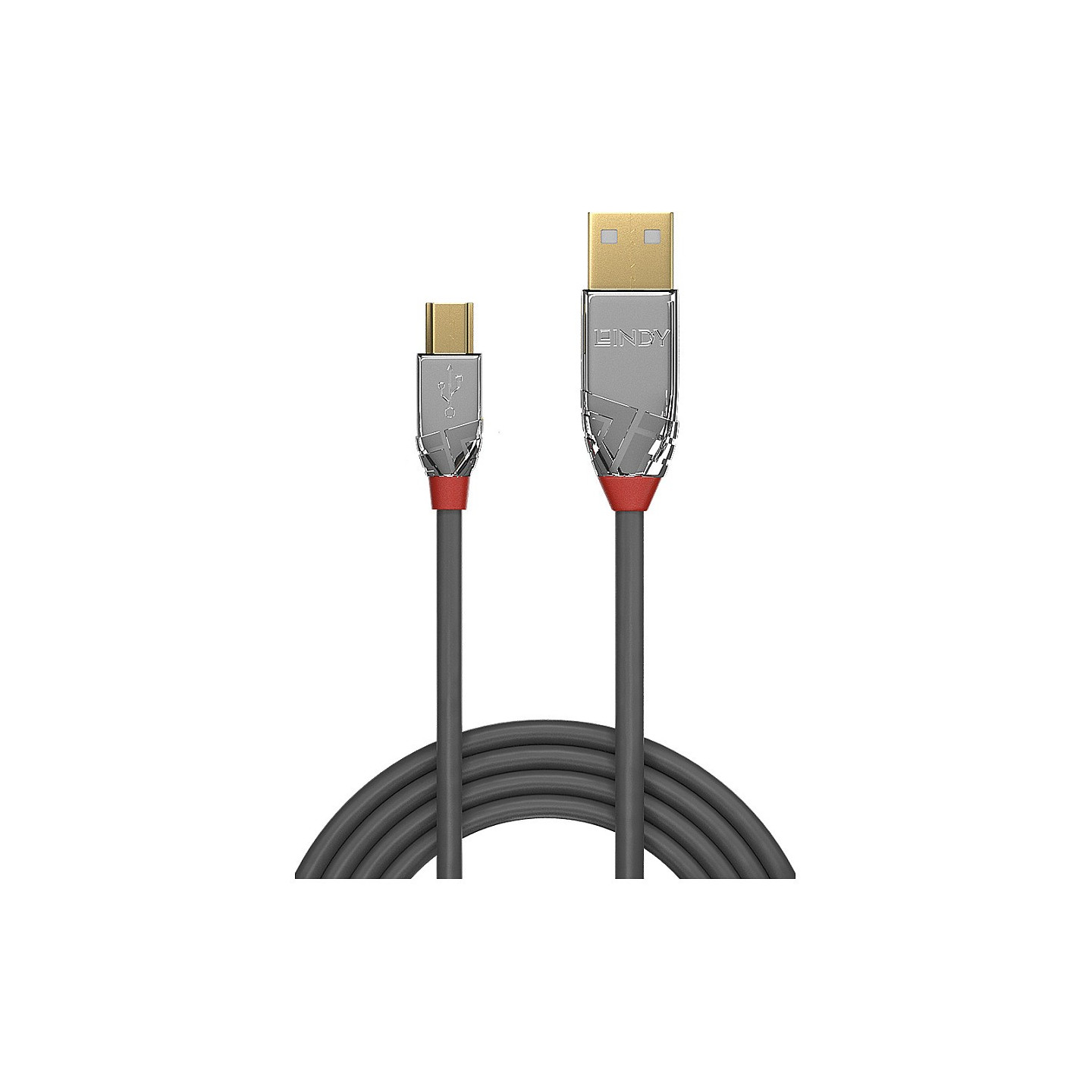 LINDY USB 2.0 Kabel Typ A Mini-B Cromo Line M M 0.5m — Buy in Cyprus with Fast Delivery
