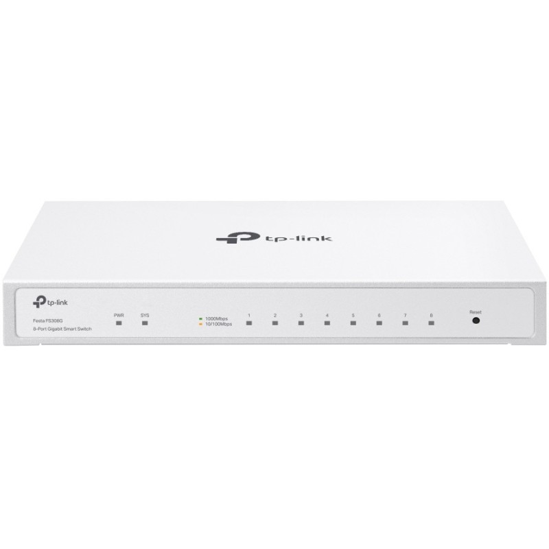 Buy TP-Link Festa FS308G - 8-Port Gigabit L2 Managed Switch, PoE, White in Cyprus, Nicosia, Limassol, Larnaka, Pafos