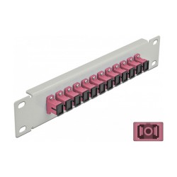 Delock 10? LWL Patchpanel 12 Port SC Simplex violett 1 HE grau — Buy in Cyprus with Fast Delivery