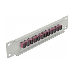Delock 10? LWL Patchpanel 12 Port SC Simplex violett 1 HE grau — Buy in Cyprus with Fast Delivery