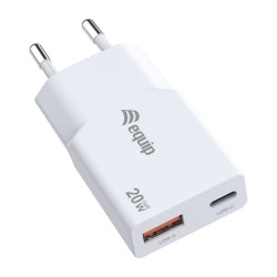 Equip Ladegerät 2Port USB-C PD3.0 USB-A GaN Slim 20W weiß — Buy in Cyprus with Fast Delivery