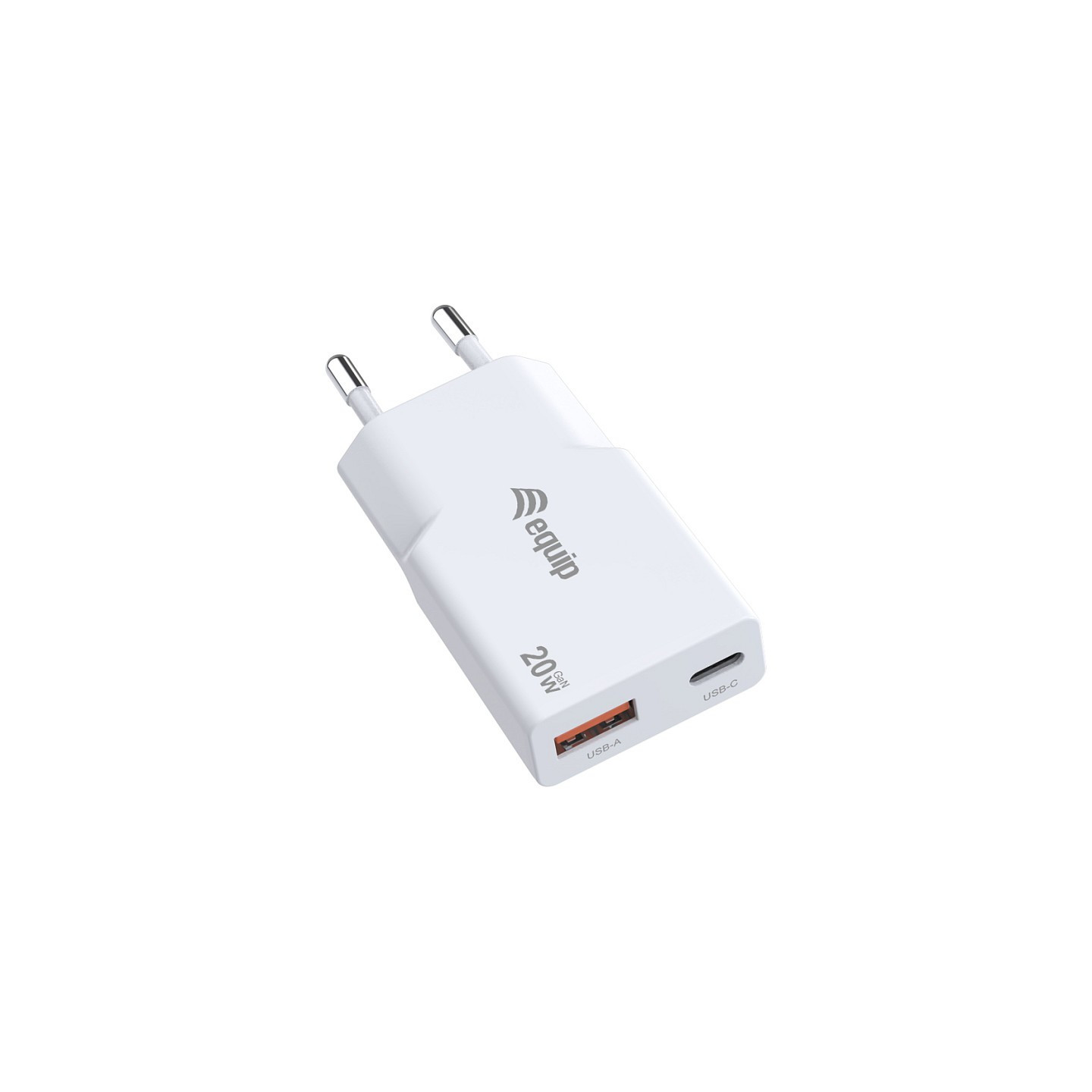Equip Ladegerät 2Port USB-C PD3.0 USB-A GaN Slim 20W weiß — Buy in Cyprus with Fast Delivery