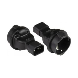 GoodConnections C14 to Schutzkontakt (ST-BU) Kaltgeräte Stromadapter Schwarz — Buy in Cyprus with Fast Delivery