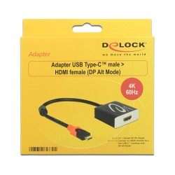 DeLock USB-C to HDMI (ST-BU) Adapter 4K 60Hz Schwarz — Buy in Cyprus with Fast Delivery