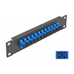 Delock 10? LWL Patchpanel 12 Port SC Simplex blau 1 HE schwarz — Buy in Cyprus with Fast Delivery