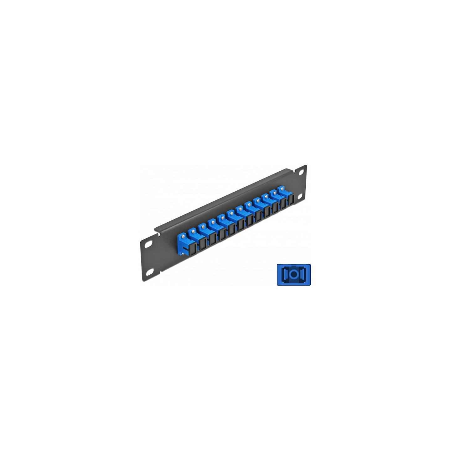 Delock 10? LWL Patchpanel 12 Port SC Simplex blau 1 HE schwarz — Buy in Cyprus with Fast Delivery