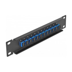 Delock 10? LWL Patchpanel 12 Port SC Simplex blau 1 HE schwarz — Buy in Cyprus with Fast Delivery