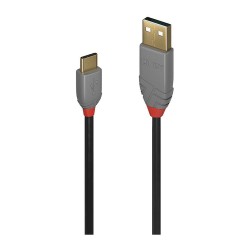 LINDY USB 2.0 Kabel Typ A C Anthra Line M M 3m — Buy in Cyprus with Fast Delivery