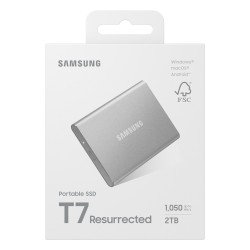 2TB Samsung Portable T7 Resurrected USB-C 3.1 (10Gb ?s) Silber externe Festplatte SSD — Buy in Cyprus with Fast Delivery
