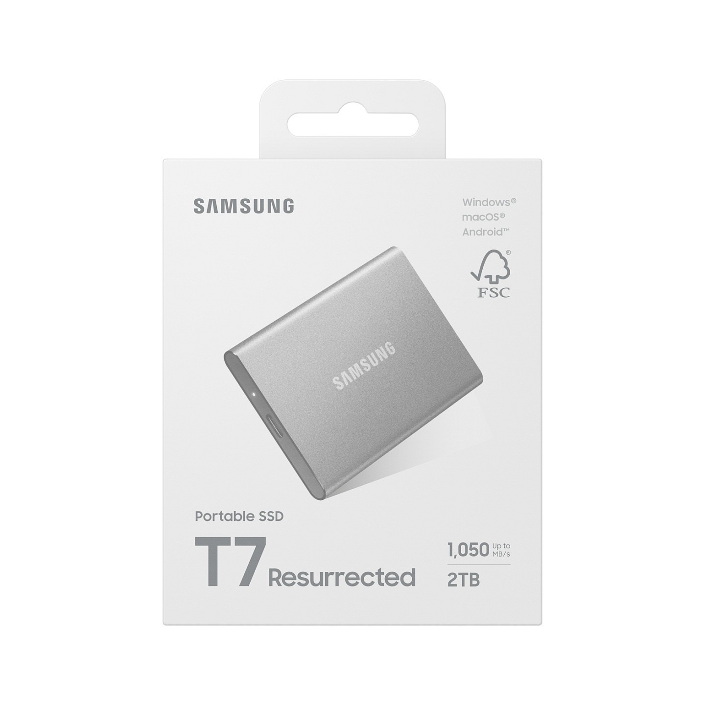 2TB Samsung Portable T7 Resurrected USB-C 3.1 (10Gb ?s) Silber externe Festplatte SSD — Buy in Cyprus with Fast Delivery
