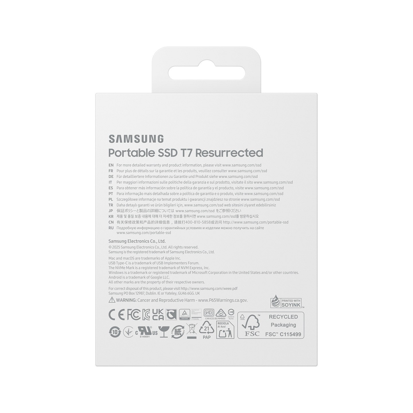 2TB Samsung Portable T7 Resurrected USB-C 3.1 (10Gb ?s) Silber externe Festplatte SSD — Buy in Cyprus with Fast Delivery