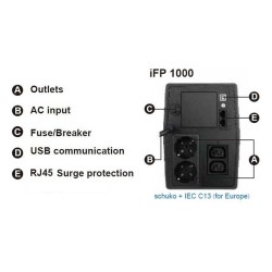 FSP iFP1000 Tower Line-interactive 1000VA 600W 2xSCHUKO 2xIEC LCD — Buy in Cyprus with Fast Delivery