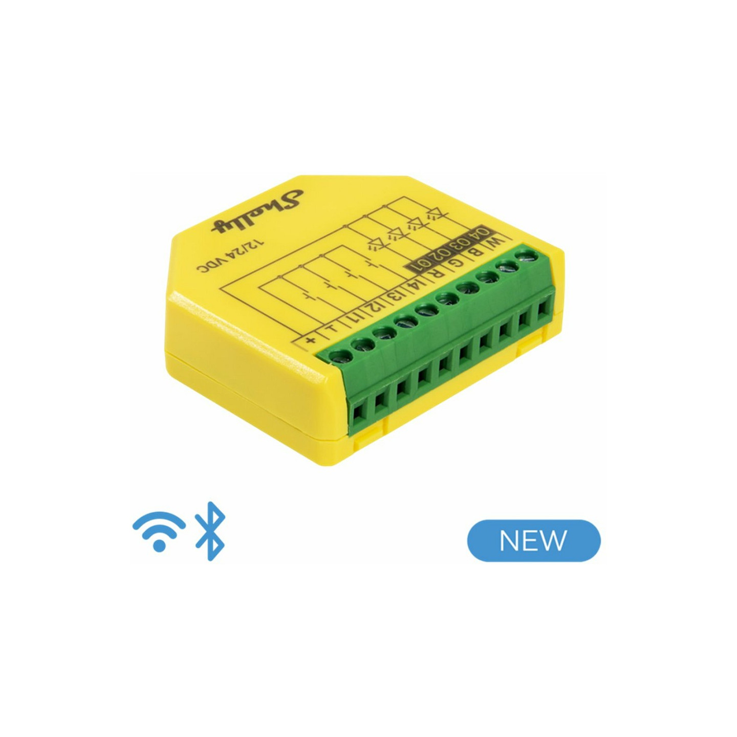 Shelly Relais 'Plus RGBW PM' WLAN Bluetooth LED Lichtcontroller Unterputz — Buy in Cyprus with Fast Delivery