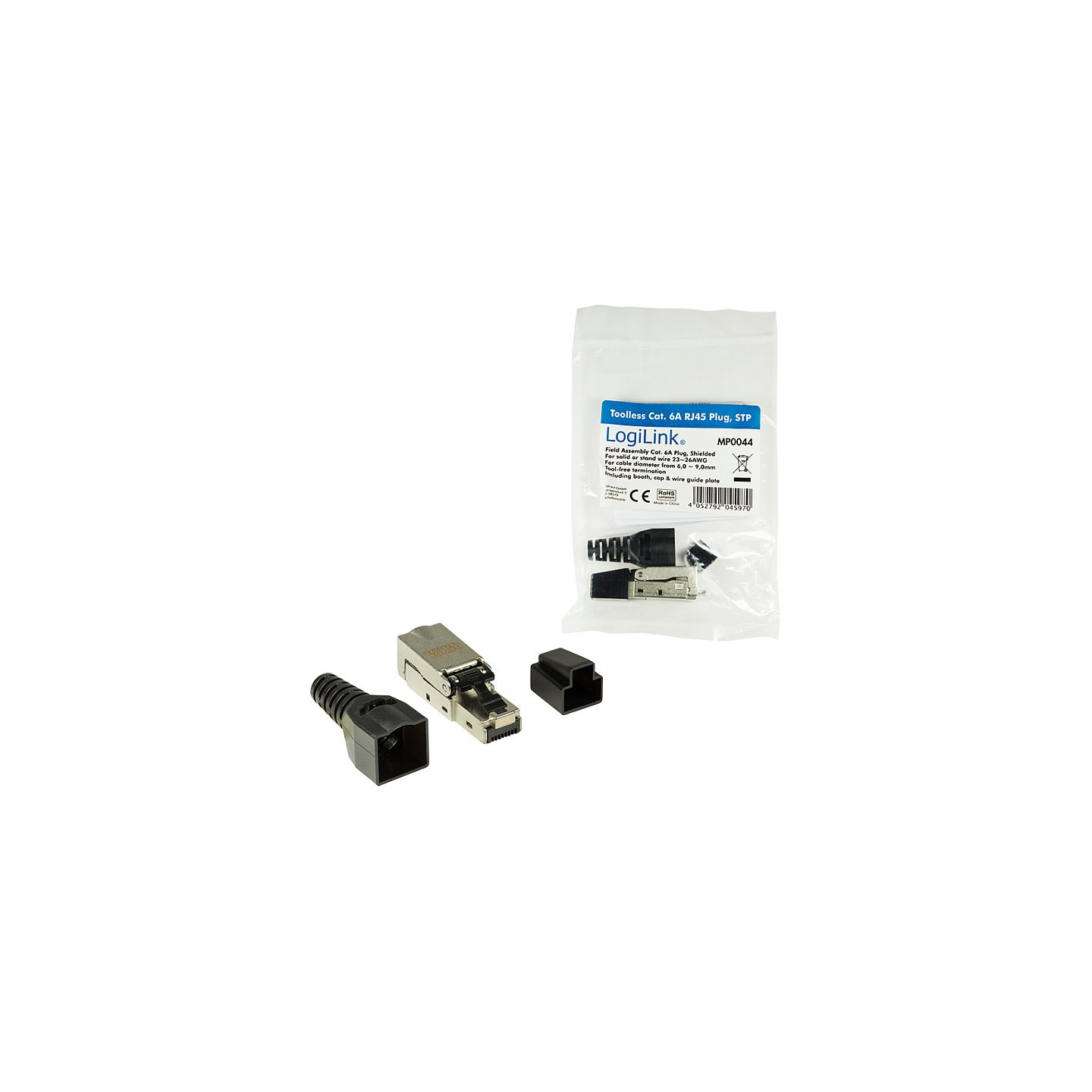 Feldkonfektionierbarer RJ45 Steckverbinder Cat.6A 10GE. geschirmt. EconLine LogiLink — Buy in Cyprus with Fast Delivery