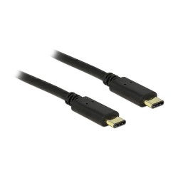 DeLock USB-C (ST-ST) 2m Anschlusskabel Schwarz — Buy in Cyprus with Fast Delivery