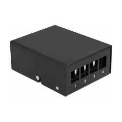 Delock Keystone Patchpanel 4 Port schwarz — Buy in Cyprus with Fast Delivery