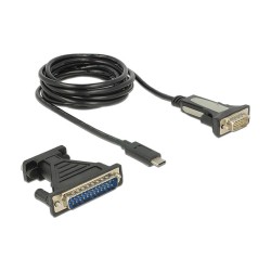 USB C to Adapter Seriell 9 Pin Stecker + 25 Pin Adapter FTDI Delock — Buy in Cyprus with Fast Delivery