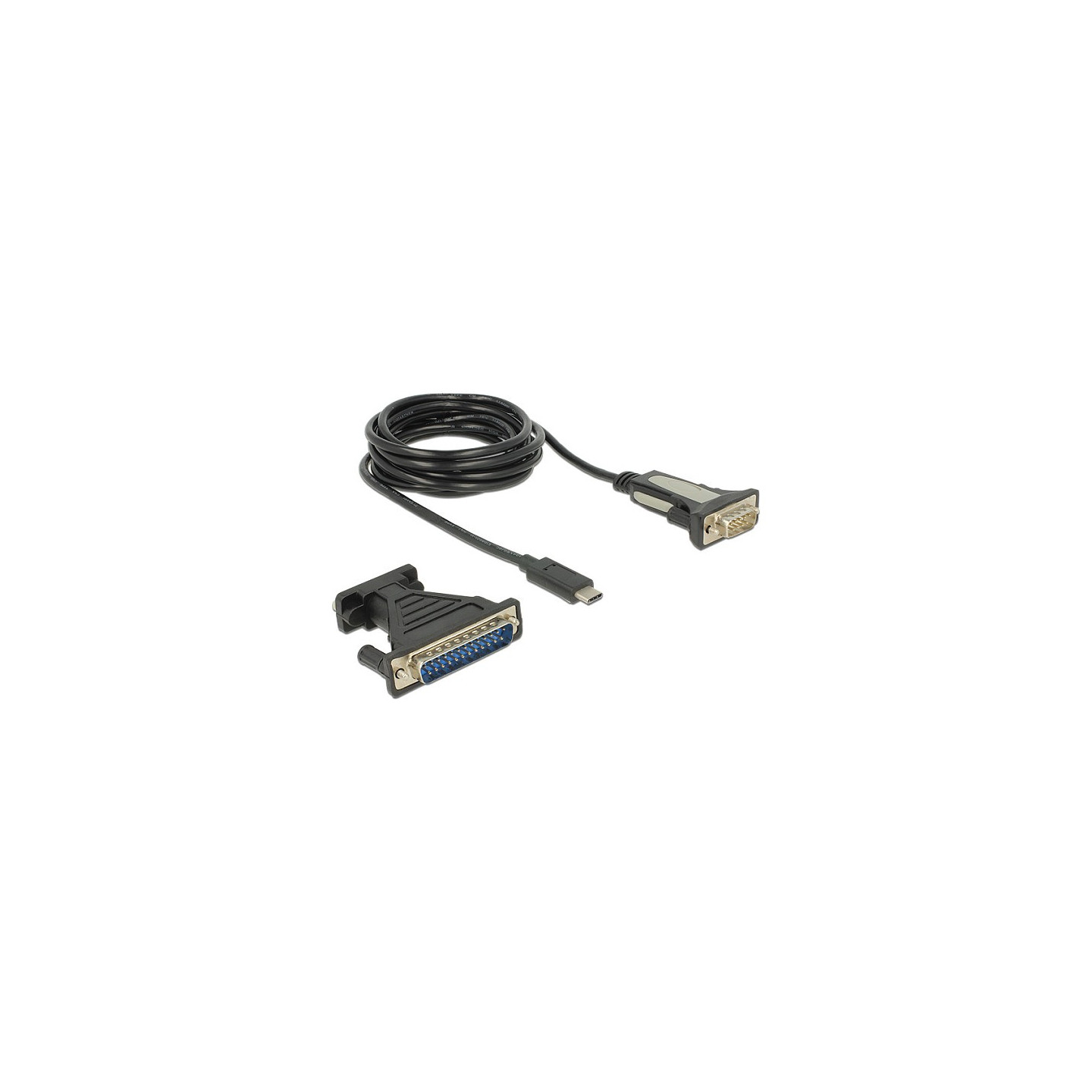 USB C to Adapter Seriell 9 Pin Stecker + 25 Pin Adapter FTDI Delock — Buy in Cyprus with Fast Delivery