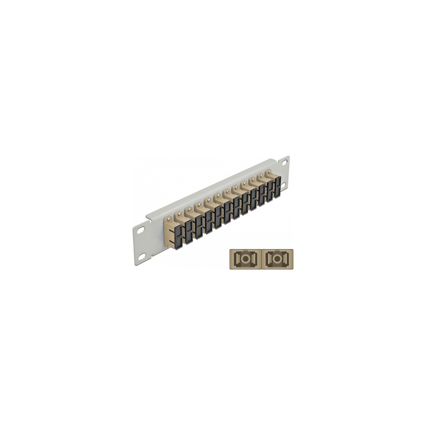 Delock 10? LWL Patchpanel 12 Port SC Duplex beige 1 HE grau — Buy in Cyprus with Fast Delivery