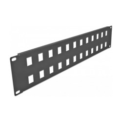Delock 19? Keystone Patchpanel 24 Port 2 HE schwarz — Buy in Cyprus with Fast Delivery