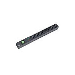 BACHMANN 48.26cm 19Zoll Steckdosenleiste 7-fach mit US mit Schalter schwarz — Buy in Cyprus with Fast Delivery