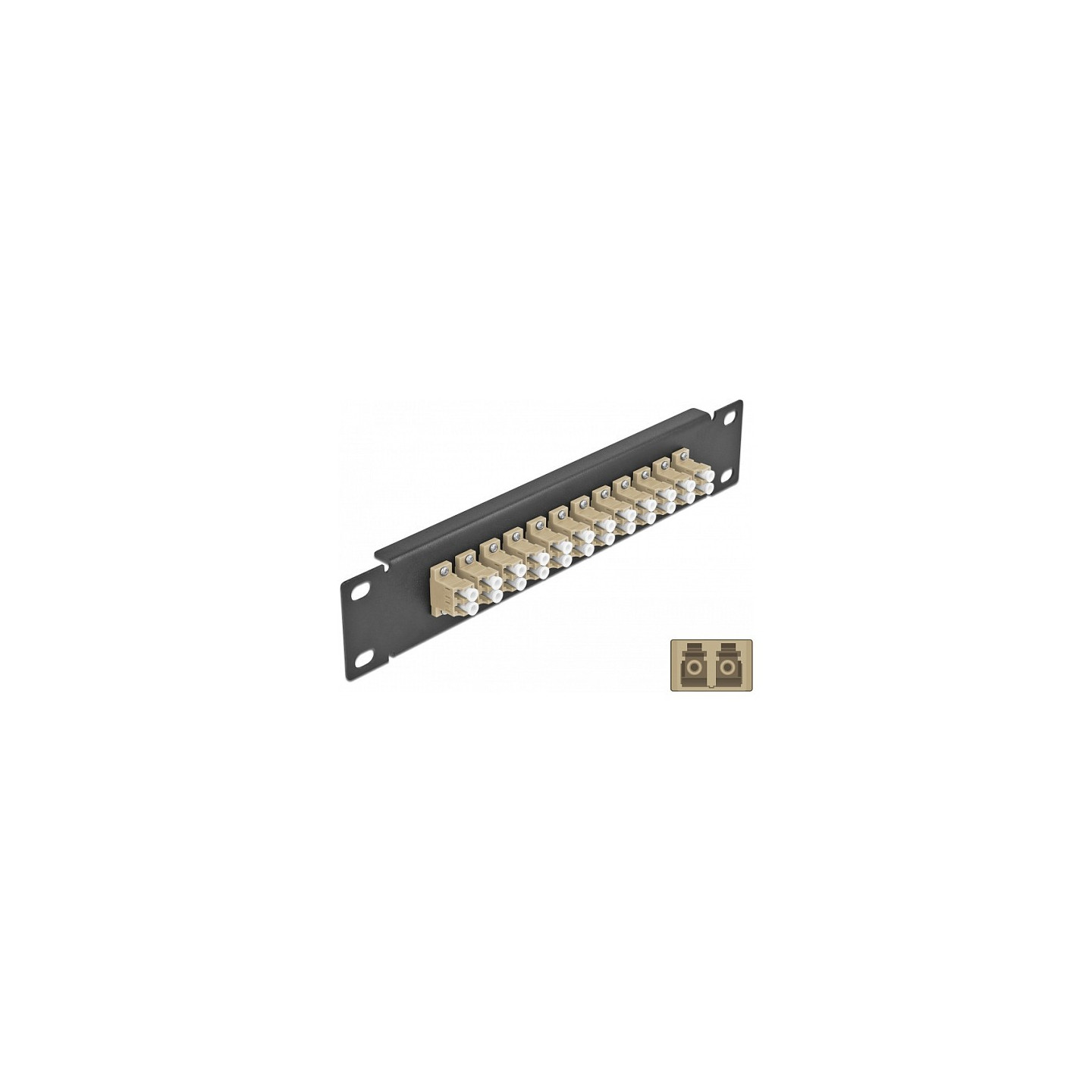 Delock 10? LWL Patchpanel 12 Port LC Duplex beige 1 HE schwarz — Buy in Cyprus with Fast Delivery
