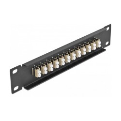 Delock 10? LWL Patchpanel 12 Port LC Duplex beige 1 HE schwarz — Buy in Cyprus with Fast Delivery