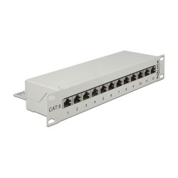 Delock 10? Patchpanel 12 Port Cat.6 grau — Buy in Cyprus with Fast Delivery