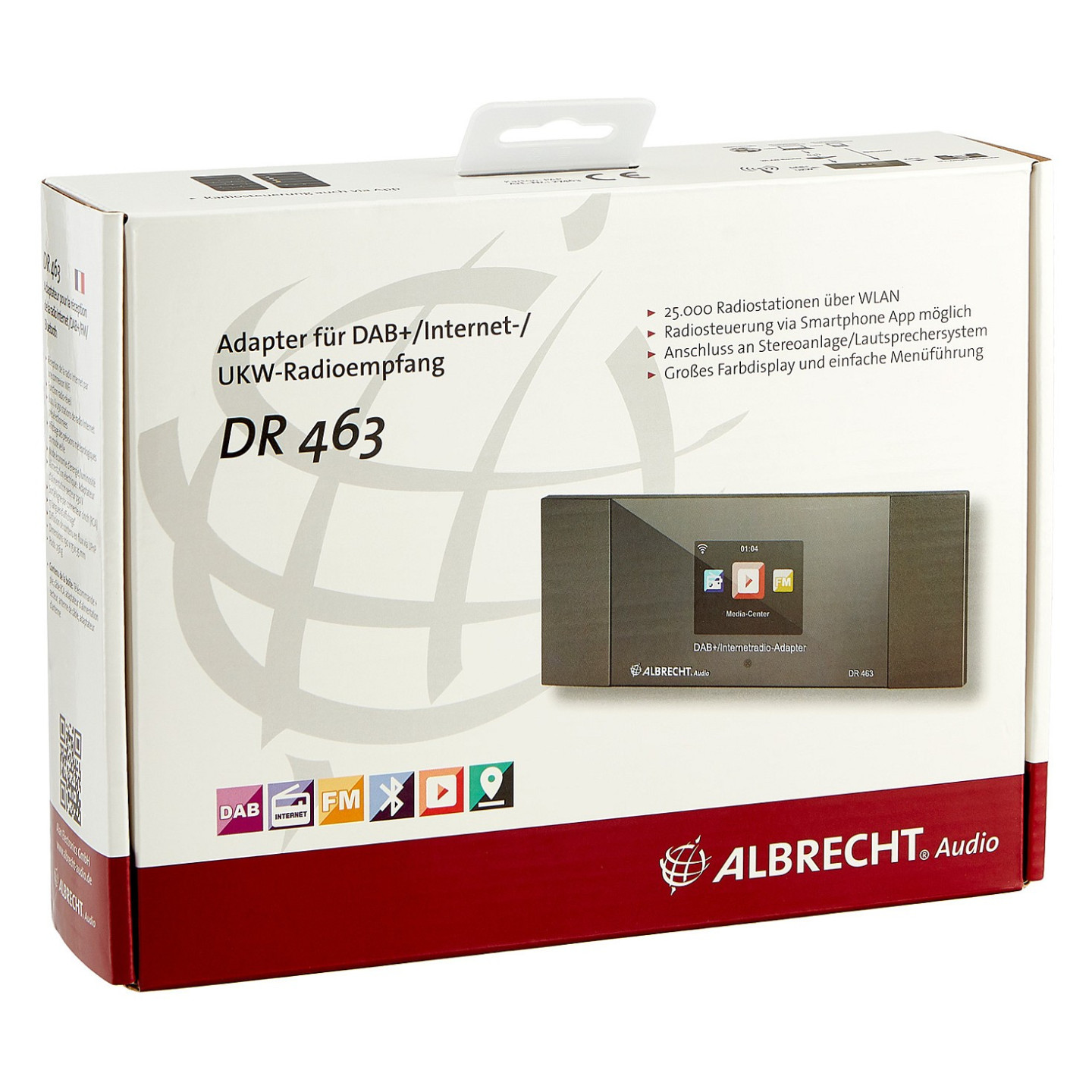 Albrecht DR 463+ Internet-. DAB+ und UKW-Radio Adapter — Buy in Cyprus with Fast Delivery