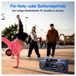 Medion LIFE® P66538 Retro-Boombox blau — Buy in Cyprus with Fast Delivery