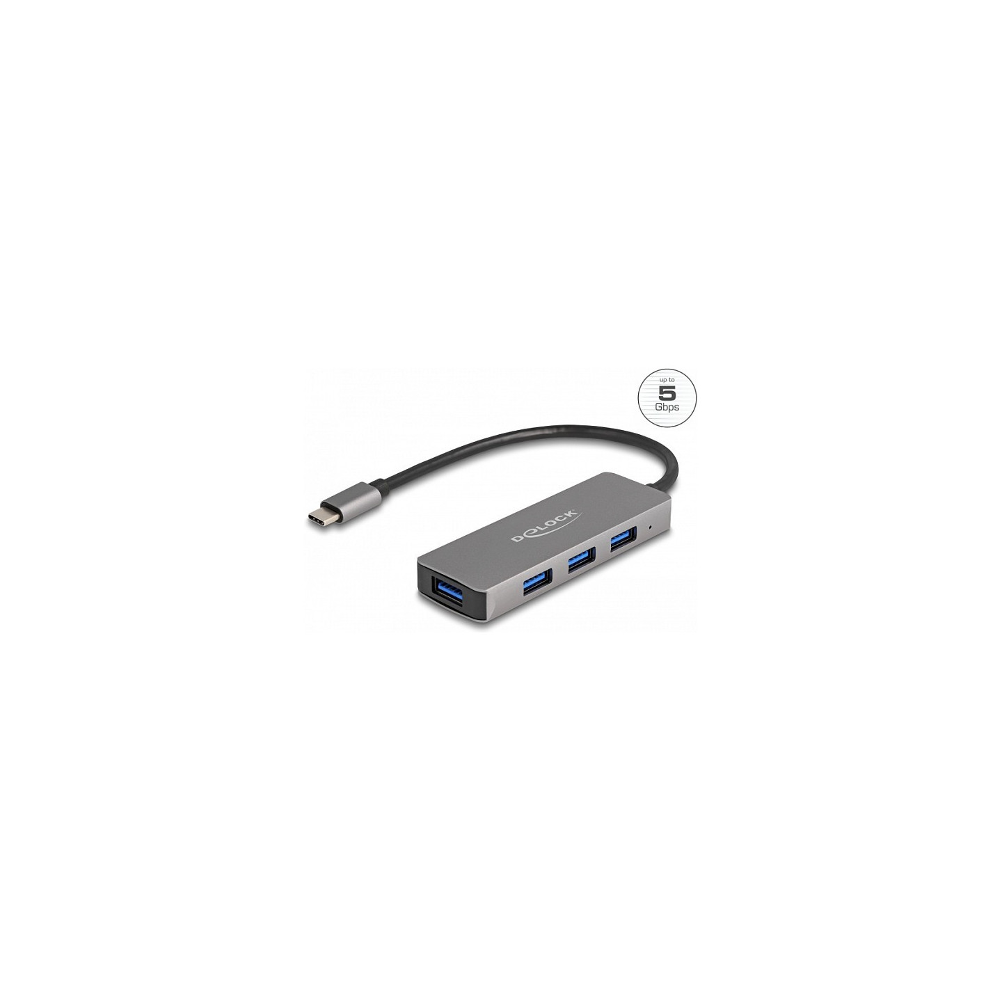 USB-C HUB 4Port DeLOCK 4xUSB3.2 Grey — Buy in Cyprus with Fast Delivery