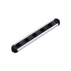 BACHMANN PRIMO Steckdosenleiste 5x Schutzkontakt Aluminium Dosenabstand 85mm 1.75m — Buy in Cyprus with Fast Delivery