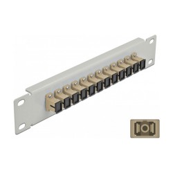 Delock 10? LWL Patchpanel 12 Port SC Simplex beige 1 HE grau — Buy in Cyprus with Fast Delivery
