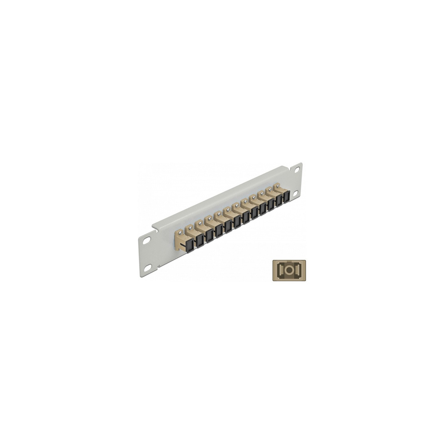 Delock 10? LWL Patchpanel 12 Port SC Simplex beige 1 HE grau — Buy in Cyprus with Fast Delivery