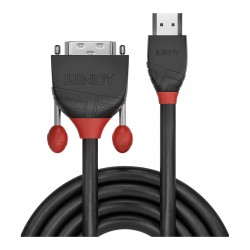 LINDY HDMI an DVI-D Single Link Kabel Black Line 1m — Buy in Cyprus with Fast Delivery