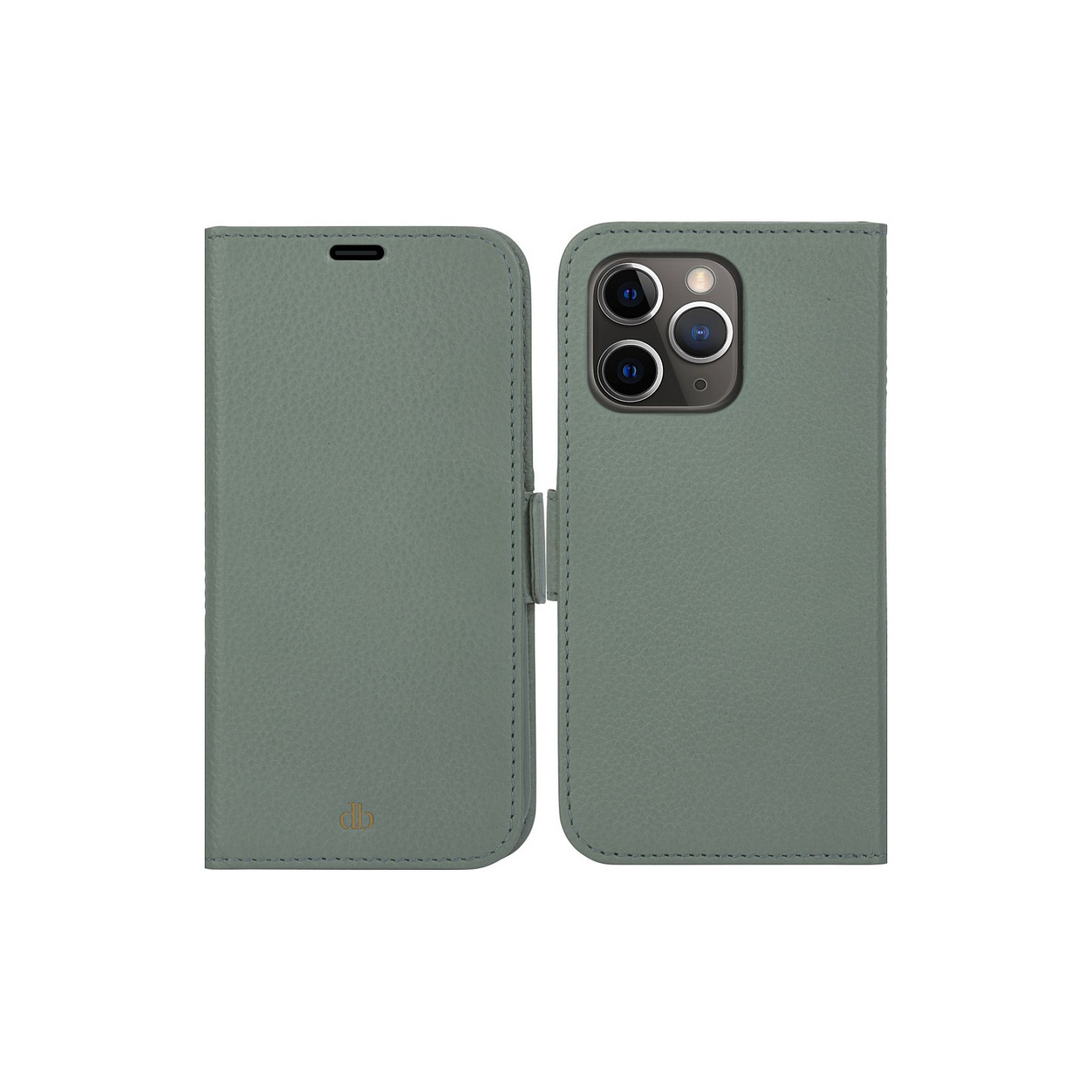 dbramante1928 New York - Flip-Hlle fr Mobiltelefon - abnehmbare Magnetrckseite - Saffianleder - Green Bay - fr Apple