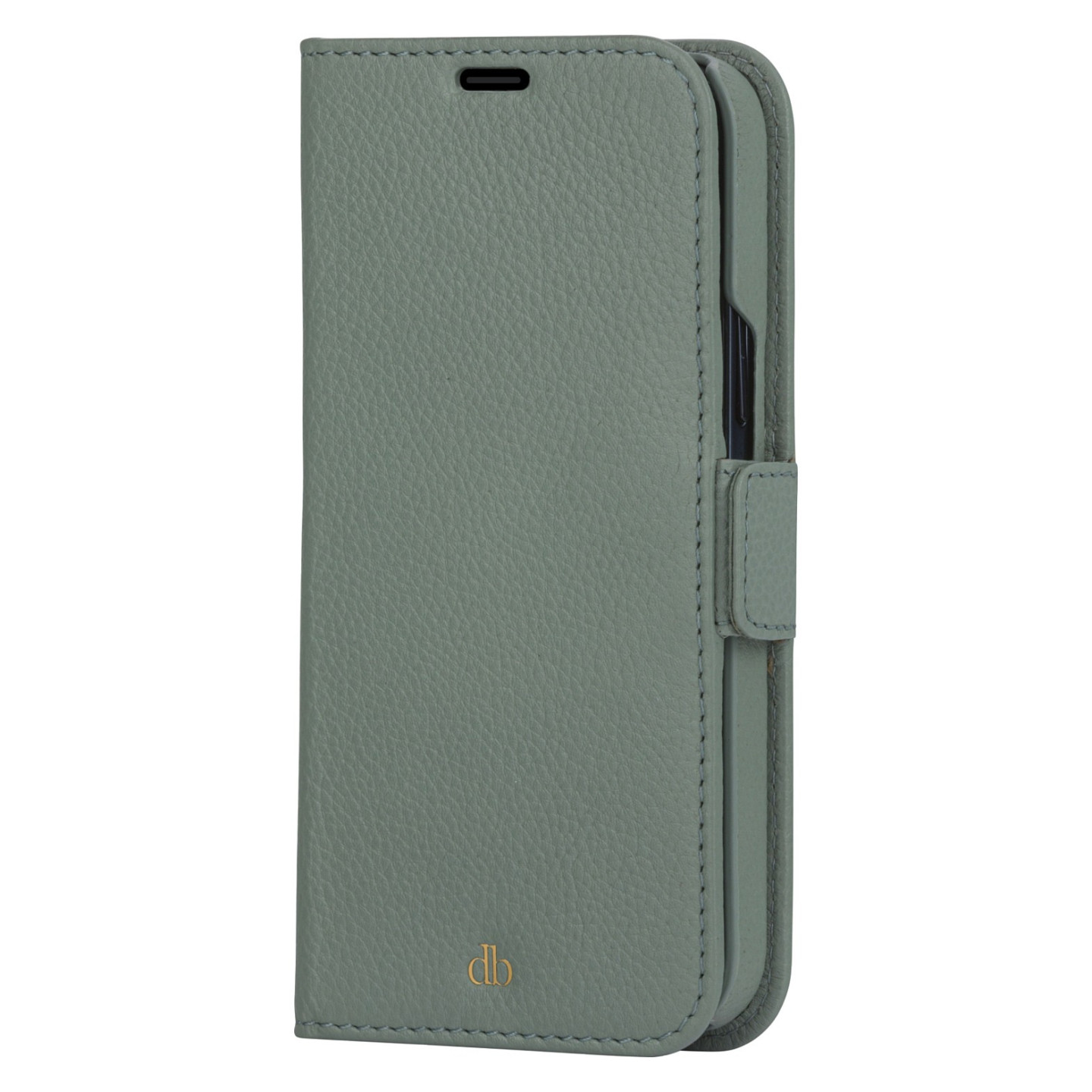 dbramante1928 New York - Flip-Hlle fr Mobiltelefon - abnehmbare Magnetrckseite - Saffianleder - Green Bay - fr Apple