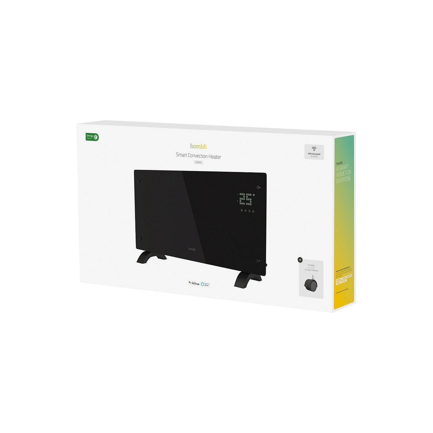 Hombli Glass Convection Heater 2000W schwarz — Buy in Cyprus with Fast Delivery