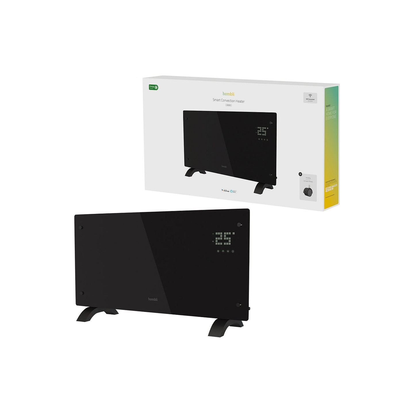 Hombli Glass Convection Heater 2000W schwarz — Buy in Cyprus with Fast Delivery