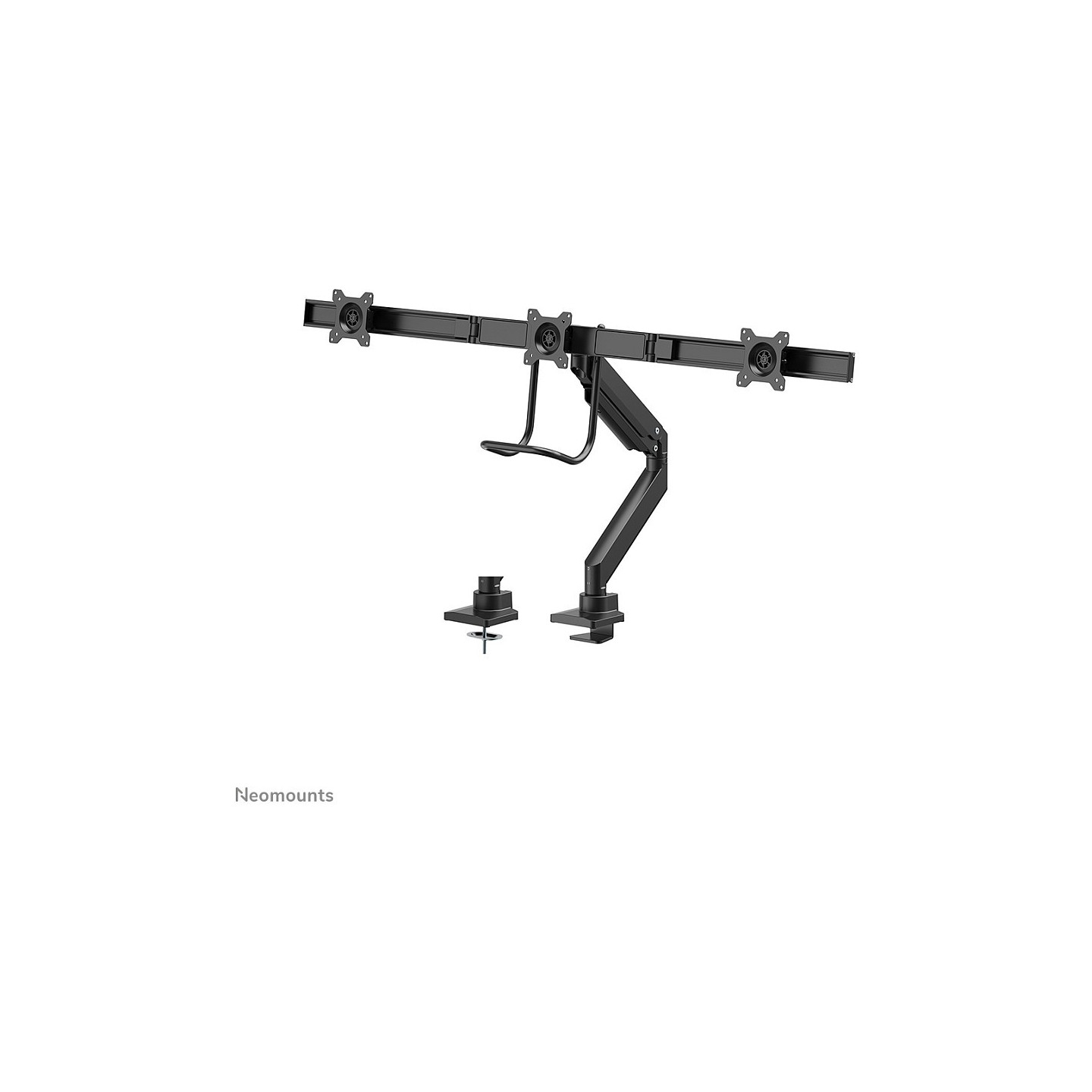 Neomounts NM-D775DX3BLACK Tischhalterung mit Tischhalterungsgriff für drei Flachbildschirme bis 27' (68.6 cm)