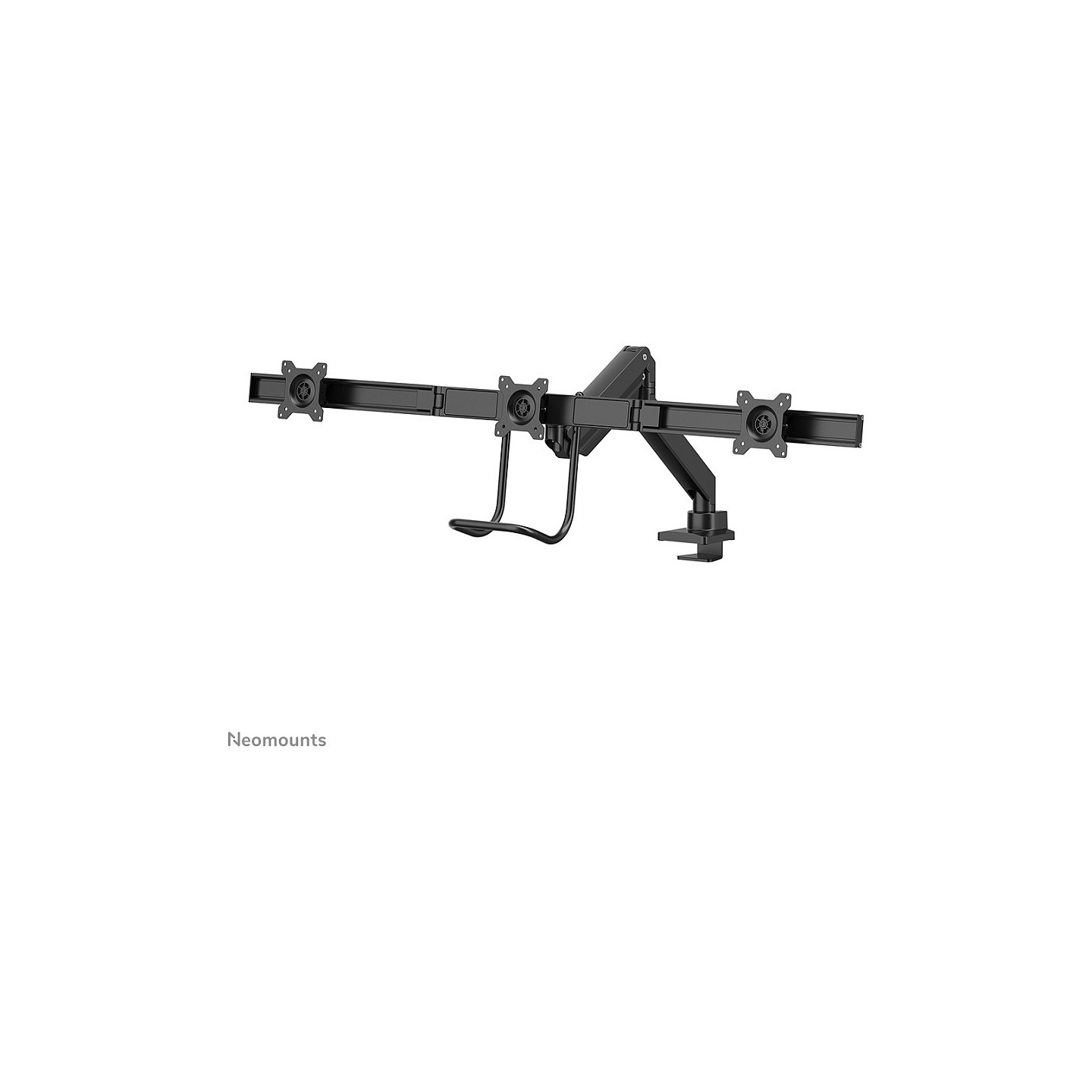 Neomounts NM-D775DX3BLACK Tischhalterung mit Tischhalterungsgriff für drei Flachbildschirme bis 27' (68.6 cm)