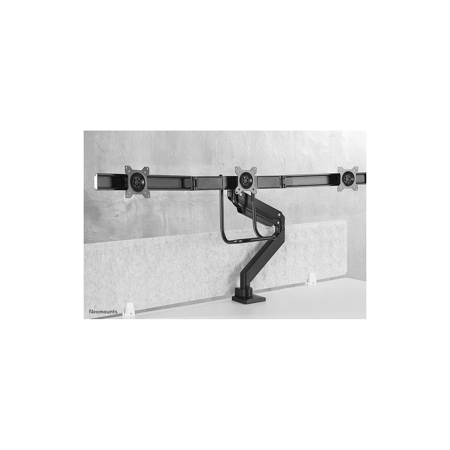 Neomounts NM-D775DX3BLACK Tischhalterung mit Tischhalterungsgriff für drei Flachbildschirme bis 27' (68.6 cm)