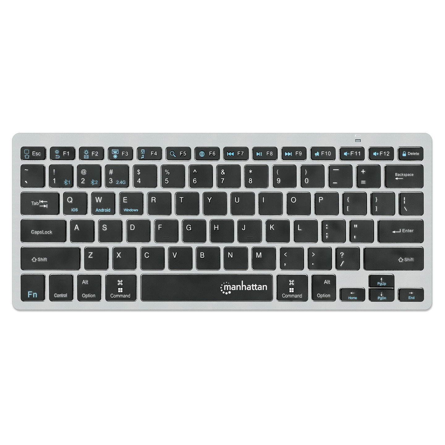 MANHATTAN Slim Funktastatur anthrazit Bluetooth 3.0 2.4GHz — Buy in Cyprus with Fast Delivery