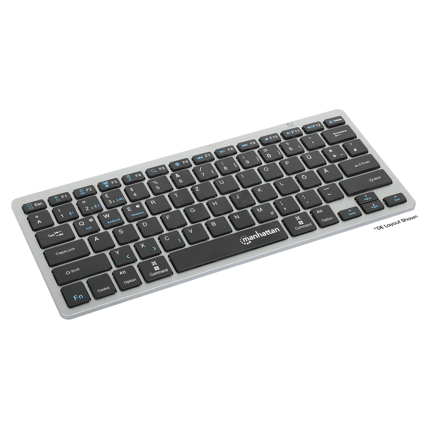 MANHATTAN Slim Funktastatur anthrazit Bluetooth 3.0 2.4GHz — Buy in Cyprus with Fast Delivery