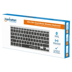 MANHATTAN Slim Funktastatur anthrazit Bluetooth 3.0 2.4GHz — Buy in Cyprus with Fast Delivery