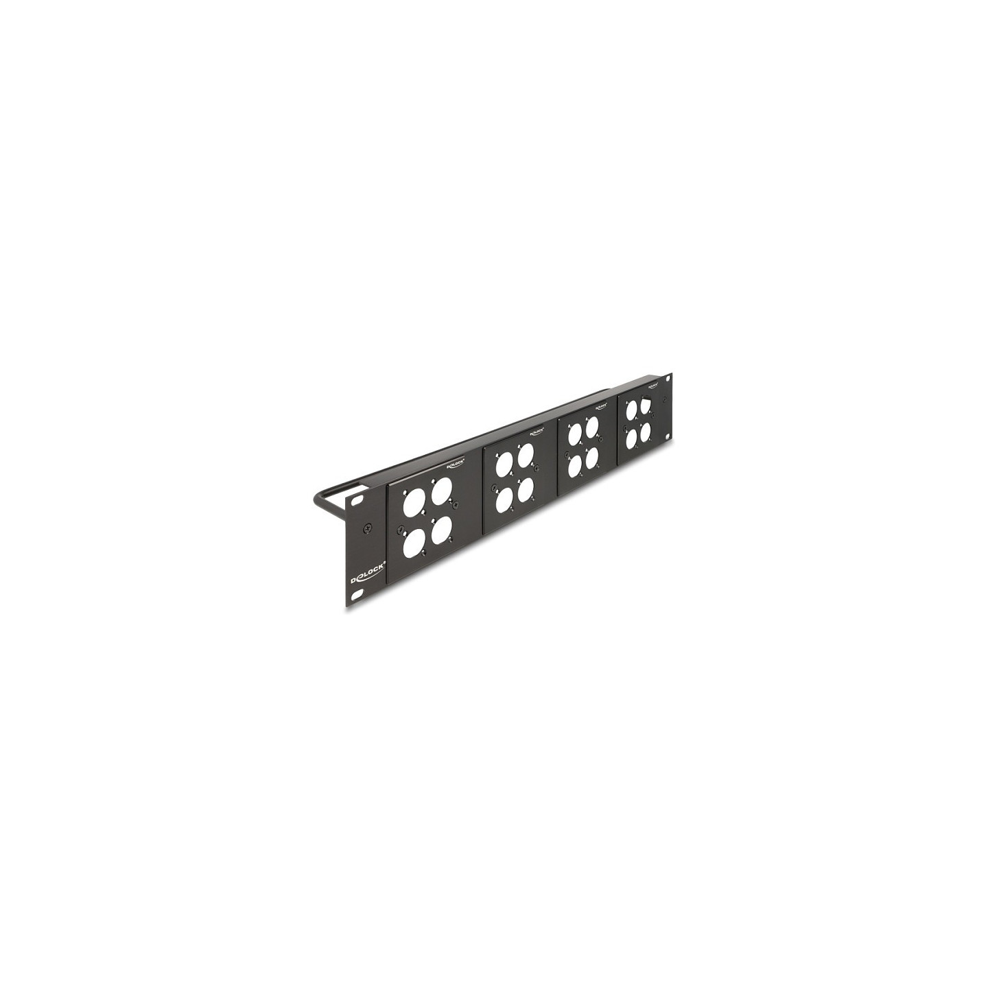 Delock D-Typ 19? Patchpanel mit 4 D-Typ Platten 86 x 86 mm und 4 Ports 2 HE schwarz — Buy in Cyprus with Fast Delivery