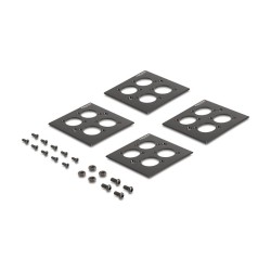 Delock D-Typ 19? Patchpanel mit 4 D-Typ Platten 86 x 86 mm und 4 Ports 2 HE schwarz — Buy in Cyprus with Fast Delivery