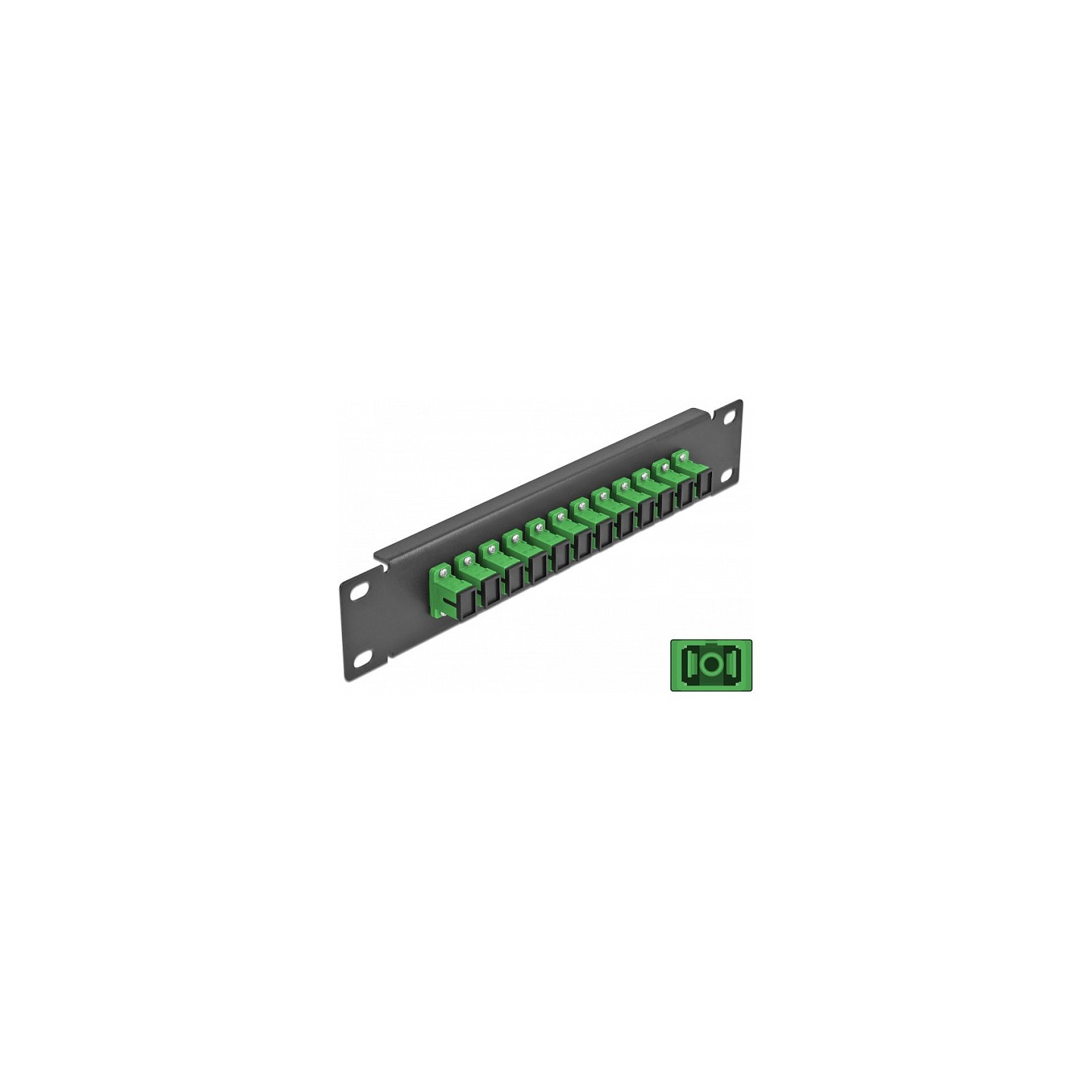 Delock 10? LWL Patchpanel 12 Port SC Simplex grün 1 HE schwarz — Buy in Cyprus with Fast Delivery