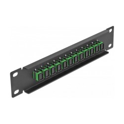 Delock 10? LWL Patchpanel 12 Port SC Simplex grün 1 HE schwarz — Buy in Cyprus with Fast Delivery