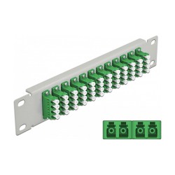 Delock 10? LWL Patchpanel 12 Port LC Quad grün 1 HE grau — Buy in Cyprus with Fast Delivery